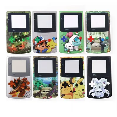 Für Gameboy Color GBC Classic Spielekonsole, UV-Vollgehäuse, Kunststoffschale mit Objektiv, Tasten Image