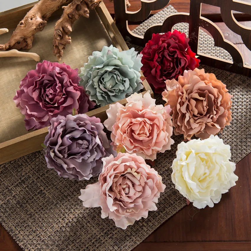 Künstliche Blumen Seide Öl Tuch Pfingstrose Heißer Verkauf Festival Home Outdoor Garten Bogen Wand Hochzeit Brautstrauß DiyGeschenk Pralinenschachtel Image