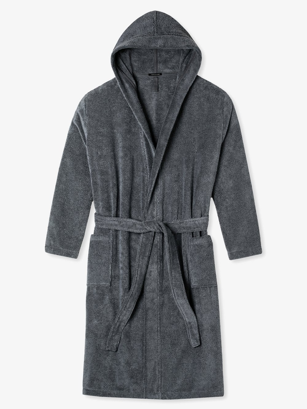 Schiesser Bademantel Herren grau, M Image