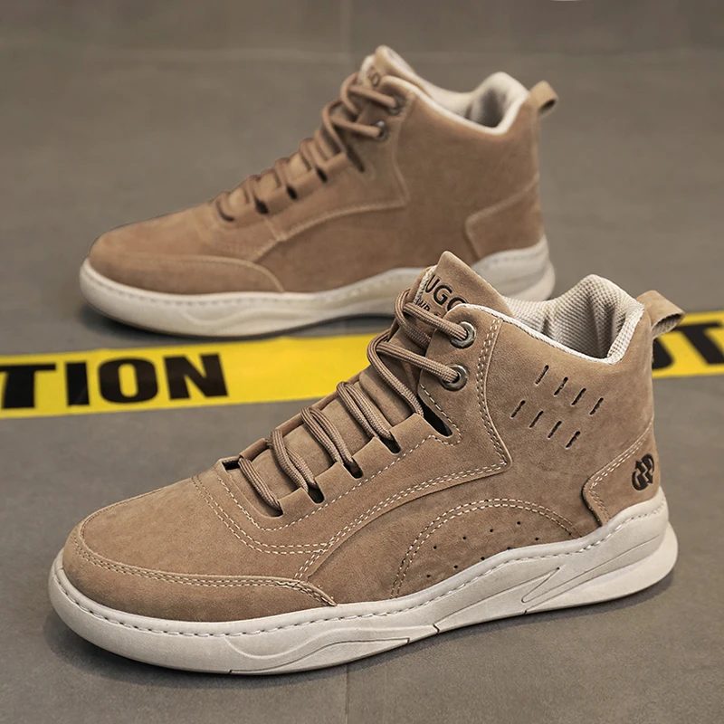 High Top Stiefel Herren Schuhe Mode Motorrad Stiefeletten Schuhe für Männer Winter Stiefel Herren Sneakers Lace-Up Botas hombre