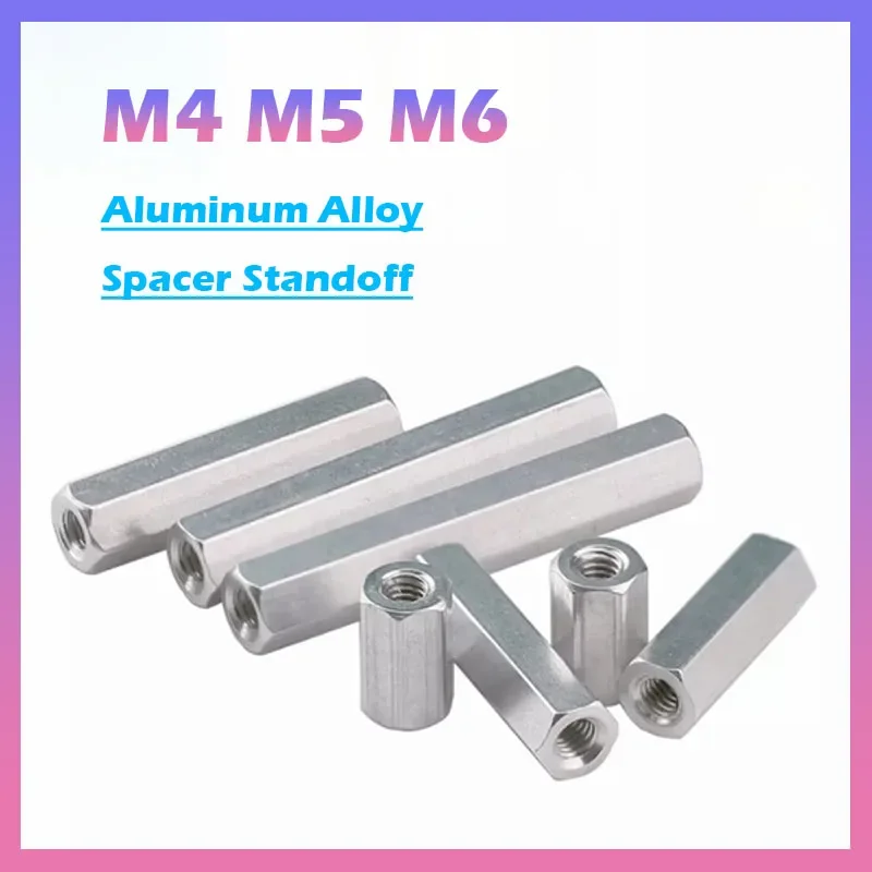 5 ~ 10 Stück M4 M5 M6 Abstandshalter Innengewinde Säule Sechseckiger Aluminiumbolzen Abstandshalter Sechskantlänge 5 mm bis 60 mm Image
