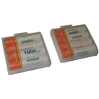vhbw 8 x AAA, Micro, R3, HR03 Akku 1000mAh kompatibel mit Siemens Gigaset C47h, C59h, S100, S150, Image