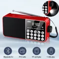 Mini Radio FM portatile HD Display a LED Radio altoparlante Bluetooth Wireless con supporto torcia TF Card U Disk cuffie da 3.5mm