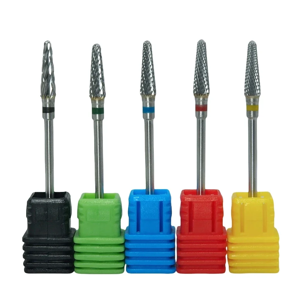 Set di 5 punte per trapano in acciaio inossidabile, punte coniche in carburo extra fini da 3/32 pollici, punte rotanti per accessori per trapano elettrico