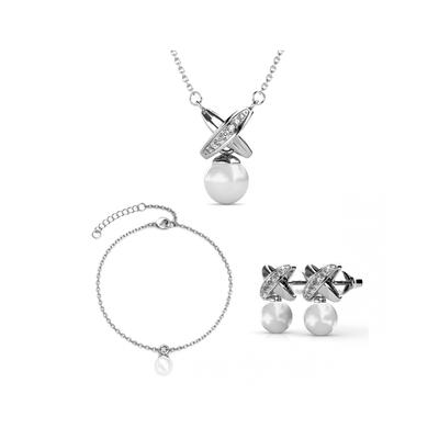 Parure et Coffret Crystal Chris Pearl - Argenté et Cristal Image