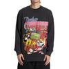 Sweatshirt DC SHOES "Throwback 94", Herren, Gr. S, schwarz (schwarz acid), 55% Baumwolle, 25% Baumwolle, 20% Polyester, Sweatshirts
