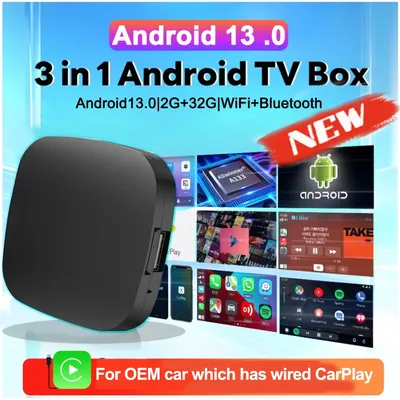 Android 13 Carplay AI Box Wireless Android Auto Smart TV Box For Youtube Netflix Toyota Mazda