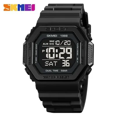 Skmei 1988 Men's Military Countdown Watch Timer Watch 5Bar Waterproof Alarm Clock Backlit Digital