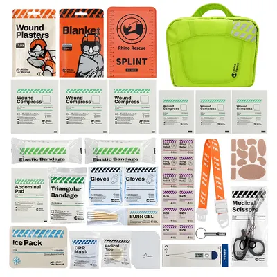 Outdoor Camping First Aid Kit, RHINO RESCUE Camping Equipment, With 38 Configurations, Suitable For