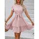 Women's Mini Dress Shirt Dress Casual Dress A Line Dress Stylish Casual Vacation Daily Regular Fit Polka Dot Short Sleeve V Neck Magenta Pink Navy Blue Blue Summer