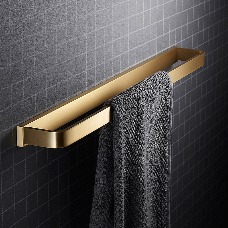 Brushed Brass Towel Holder, Bathroom Towel Rack Wall Mounted Towel Holder,Brass Bathroom Accessories,Bathroom Shelf,Towel Holder,Towel Rack,Bathroom Hardware