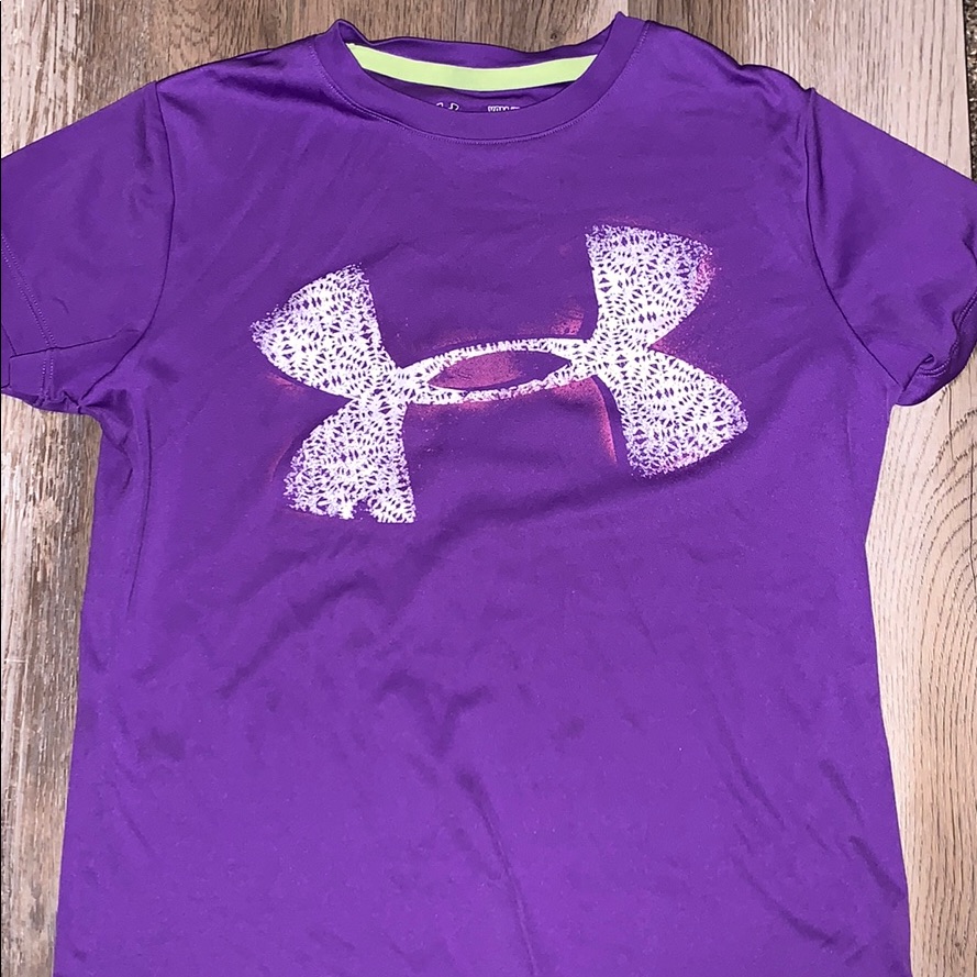 Under Armour Tops | Children’s Under Armor T-Shirt | Color: Purple/White | Size: Children’s Small