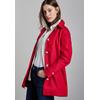 Trenchcoat STREET ONE, Damen, Gr. 36, rot (strong rot), Web, Obermaterial: 69% Baumwolle, 31% Polyester; Futter: 100% Polyester, unifarben, casual, gerade hüftbedeckend, V-Ausschnitt, Langarm Bündchen, Mäntel, mit Bindegürtel