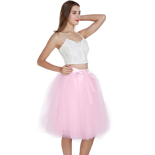 Karneval Reifrock Krinoline Tutu Unterrock 1950er Retro Vintage Prinzessin Erwachsene Damen Karneval Maskerade Party-Abendmode Cocktailparty Teegesellschaft Einfaches Karnevalskostüm Verkleiden Image