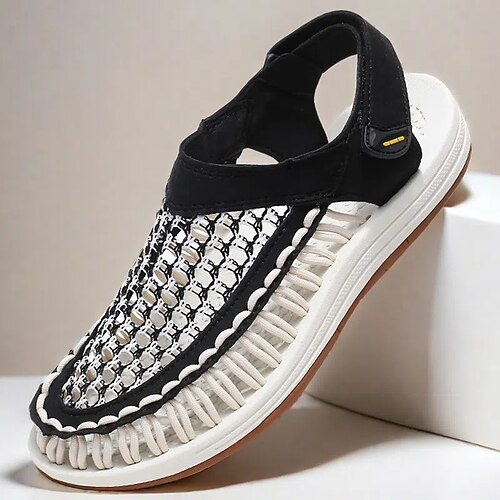 Herren-Outdoor-Sandalen mit verstellbarem Riemen, atmungsaktivem Mesh-Design und strapazierfähiger Sohle für Wanderungen, Strand und Sommeraktivitäten Image