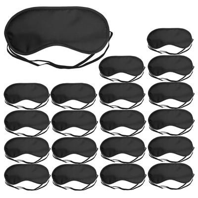 TEMU 20 Pcs Mask Blindfolds - Eye Shades For Sleep - Silk, Comfortable Sleep - No Battery, No Wires, Tie Closure, Solid Pattern