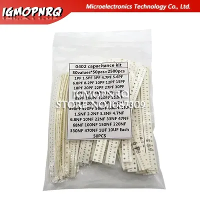 0402 smd Keramik kondensator sortiertes Kit 1pf ~ 10uf 50 Werte * 50 Stück = 2500 Stück Chip Keramik Image