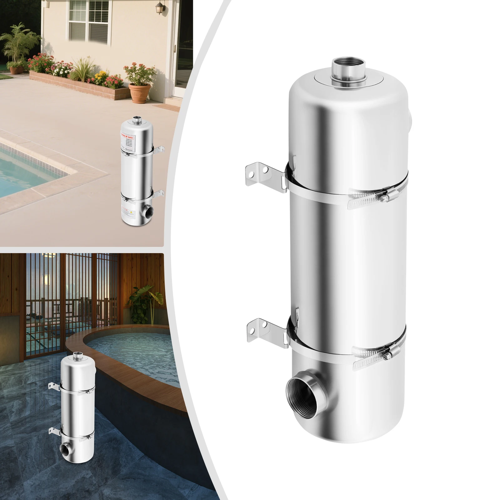 60KW Edelstahl Schwimmbad Wärmetauscher SPA Thermostat Heizung Pool Zirkulierende Heizung Ausrüstung Image