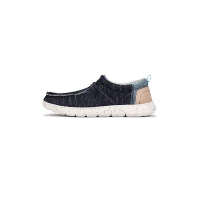 Marineblaue und türkisfarbene Herrenschuhe Image