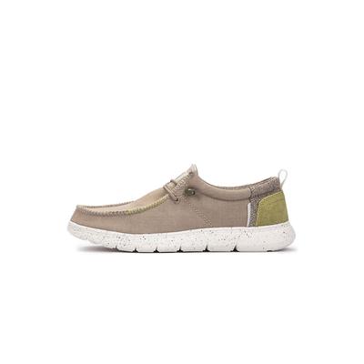 Taupefarbene und weiße Herrenschuhe Image