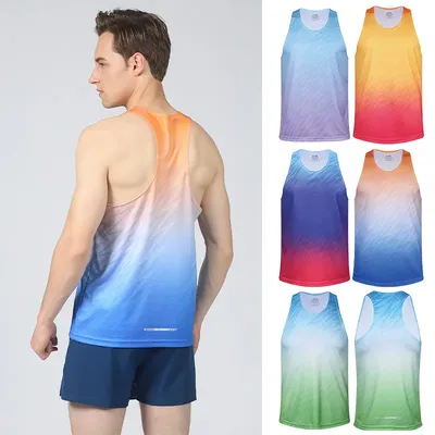 Men's Sports Vest Marathon Running Sleeveless Quick Drying Tank Top Ultra-light Track And Field