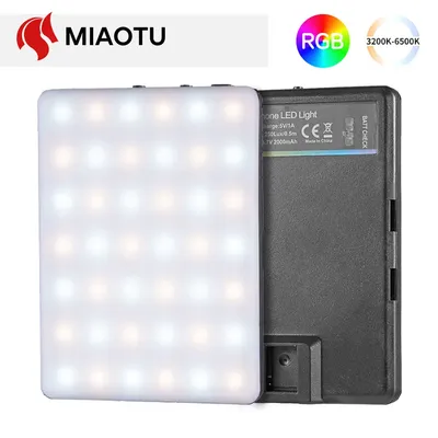 Mini Fill Light RGB LED Straight Pocket Video Photography Lighting Pocket Live Vlog Clip for Phone