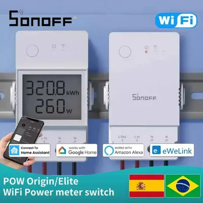 SONOFF Pow Elite/Origin Wifi Power Switch Esp32 POWR316D/POWR320D LCD Energy Monitor Overload