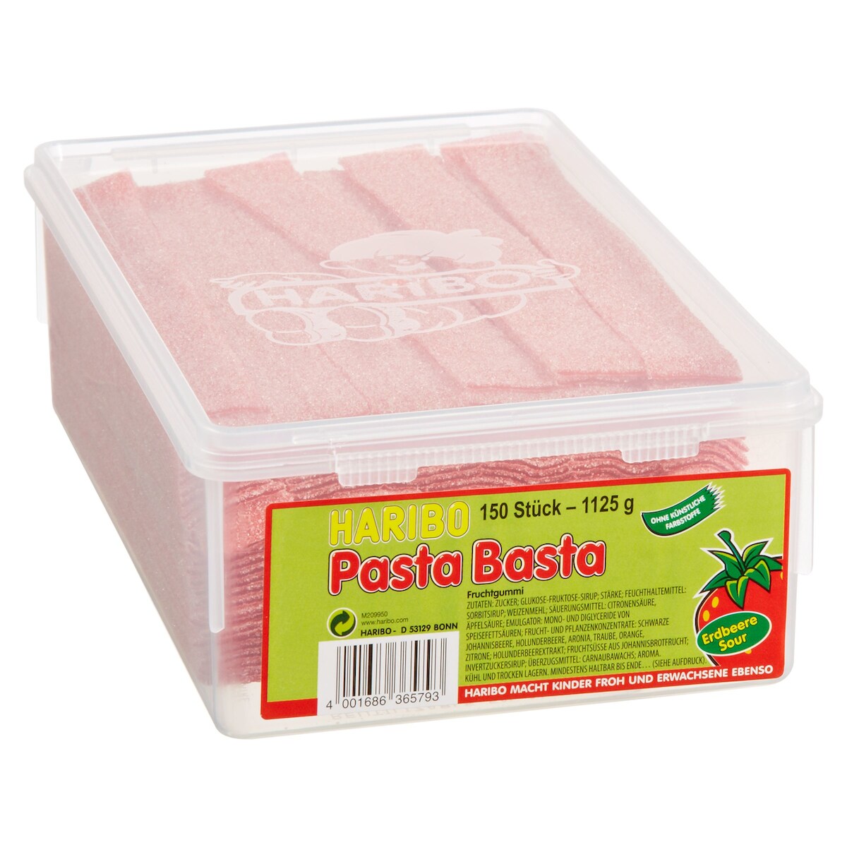 Haribo Pasta Basta Erdbeere Sauer 150 Stück (1,125 kg) Image