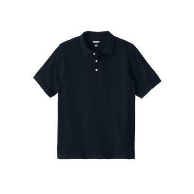 Men’s Big & Tall 3-Pack Piqué Polos by KingSize in Black (Size XL)