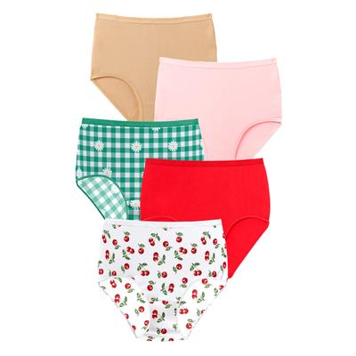 Plus Size Women's Cotton Brief 5-Pack by Comfort Choice in Cherry Pack (Size 8) Underwear