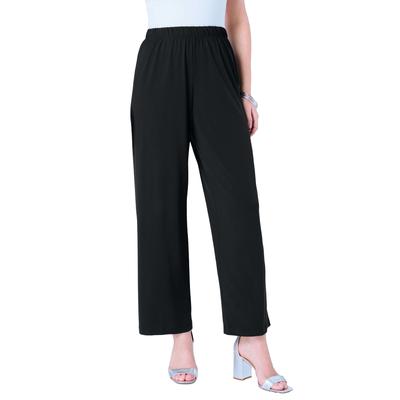 Plus Size Women's Ultrasmooth® Fabric Cropped Pant by Roaman's in Black (Size 30/32)