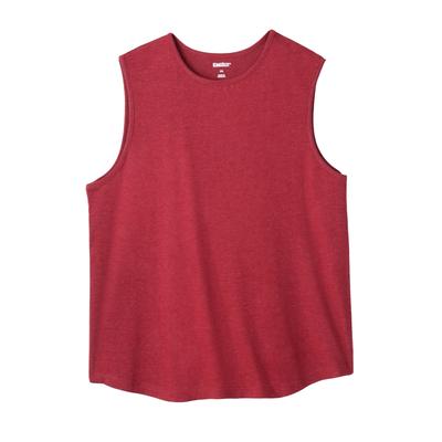 Men's Big & Tall SILVER Cooling Muscle Tank by KingSize in Heather Burgundy (Size 5XL)