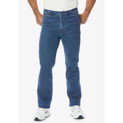 Men's Big & Tall Super stretch jeans by KingSize in Medium Stonewash (Size 60 40)