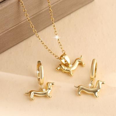TEMU 3pcs Copper Pendant And Set, Animal Jewelry For Women, For And Gifting, For 's Day - All Accessory Image