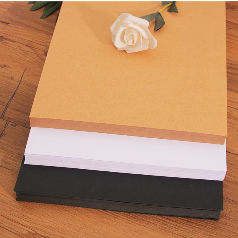 20/50/100 Stück 29,7 x 21 cm A4 leere Kraftpapierkarte Geschenkverpackung Kartonpapier Postkarte DIY handgezeichnete Kritzeleien Grußkarte Image