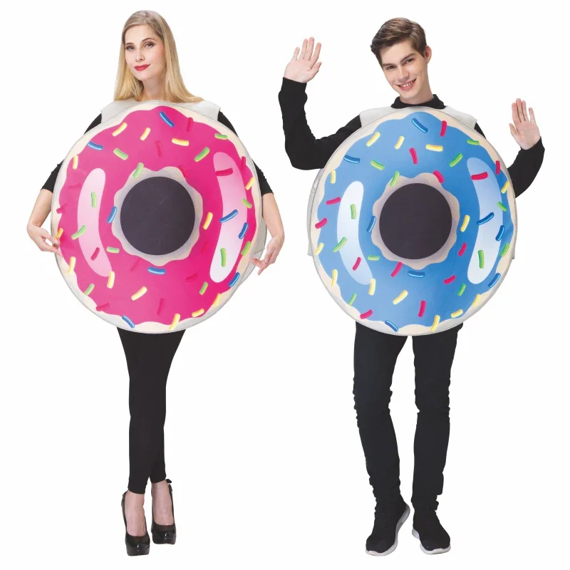 Cartoon Donut Cosplay Kostüm Kreative Lustige Halloween Weihnachten Bühne Leistung Karneval Party Outfit Eltern-kind-Kleidung Image