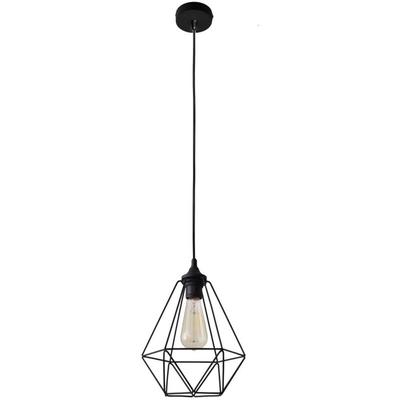 Helam - karo Drahtrahmen Pendelleuchte Schwarz 24cm Image