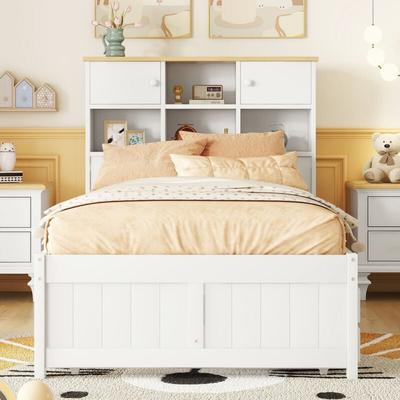Redom - Bett mit Schublade Einzelbett 90 x 200 cm mit Ausziehbett und 3 Schubladen, 6 Ablagefächer Image