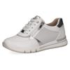 Keilsneaker CAPRICE, Damen, Gr. 40, silber (weiß, silberfarben), Leder, Textil, sportlich, Schuhe, Freizeitschuh, Halbschuh, Schnürschuh in Schuhweite H (=sehr weit)