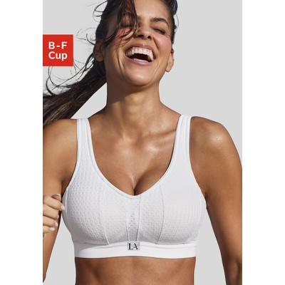 Sport-BH LASCANA ACTIVE, Damen, Gr. 105, Cup C, weiß, Netz, Obermaterial: 74% Polyamid, 14% Elasthan, 12% Polyester (COO