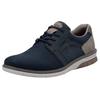 Slip-On Sneaker RIEKER, Herren, Gr. 45, grau (dunkelblau, grau), Lederimitat, Textil, kontrastfarbene Details, sportlich, Schuhe, Schlupfschuh, Halbschuh, Sneaker mit Gummizug für leichten Einstieg