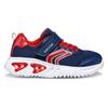 Sneaker GEOX "J ASSISTER BOY Blinkschuh", Kinder, Gr. 24, blau (navy, rot), Textil, Synthetik, sportlich, Schuhe, Sportschuh, Klettschuh mit auffällig blinkender Sohle