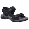Sandale JOSEF SEIBEL "Arlo 02", Herren, Gr. 41, schwarz, Leder, Basic, Schuhe, Trekkingsandale, Komfortschuh mit gepolstertem Fußbett
