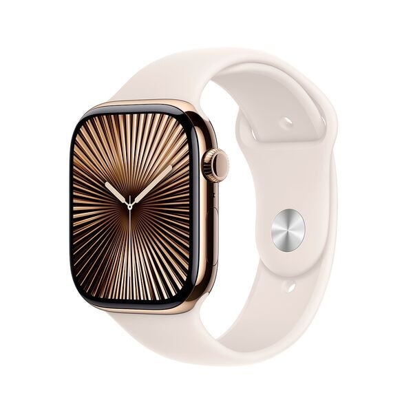 Apple Smartwatch Apple Watch Series 10 46 mm Titan Gold (GPS+Cellular) Sportarmband po Image