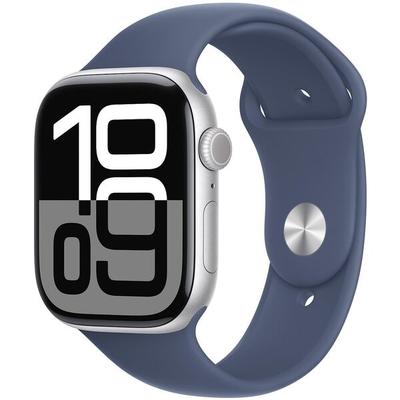 Apple Smartwatch Apple Watch Series 10 46 mm Aluminium Silber (GPS+Cellular) Sportarmb grün