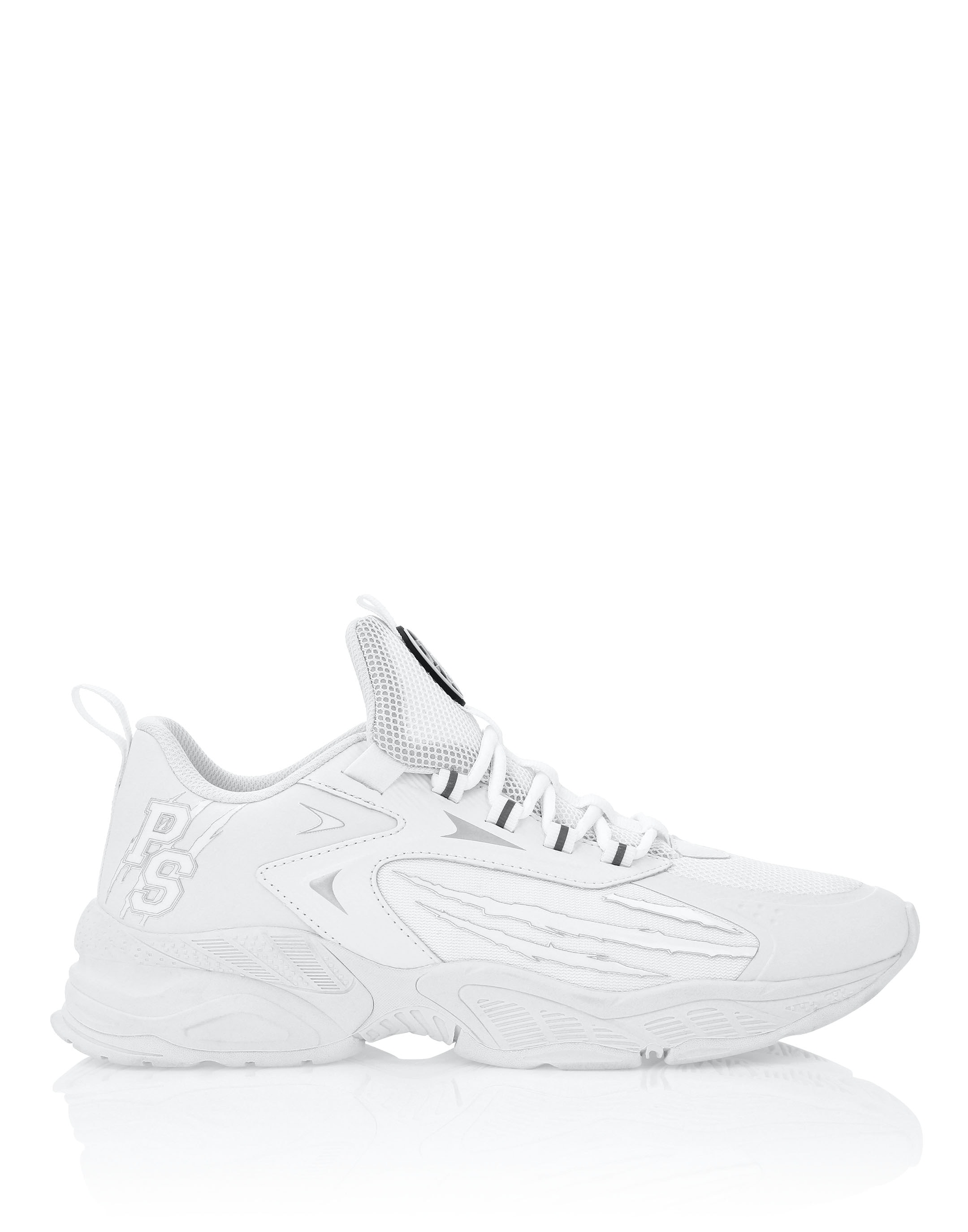 Sneaker PLEIN SPORT "Sneaker", Gr. 42, Normalschaft, weiß (0101, weiß, weiß), Schuhe Image