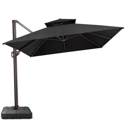 Crestlive Outdoor 13 x 10ft 360-degree Rotation Patio Cantilever Umbrella with Base