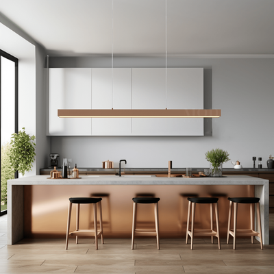 Luka | Minimalistic Pendant Light | Copper / Large / Warm White (3000k) | Living Room Lighting | Indoor Lighting | MOD LIGHTING