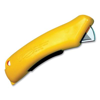 CrewSafe X-traSafe CU Safety Utility Knife, Plastic Handle, Yellow, 6/Pack (CEWXSCU03101)