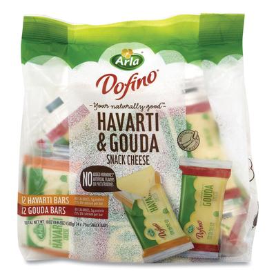 Arla Havarti and Gouda Cheese Snack Bars, 0.75 oz Bars, 24 Bars/Carton, Ships in 1-3 Business Days (GRR90200032)